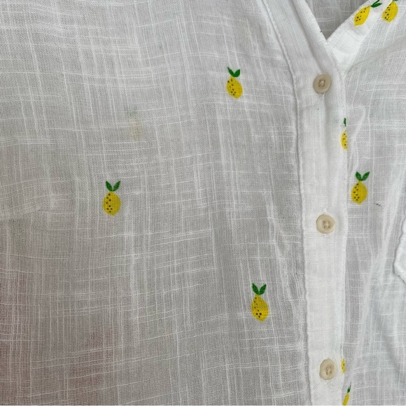 Merona White Pineapple Button Shirt Size XL - Picture 9 of 14